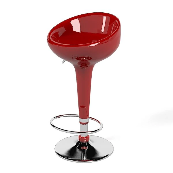 Scooper Bar Stool 3D Model .c4d .max .obj .3ds .fbx .stl .blend 