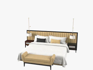 Set da camera da letto moderno Modello 3D