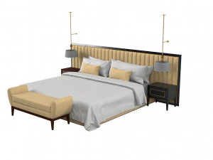Modern Bedroom Set 3D Model