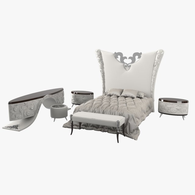 Elledue Bedroom Set Modelo 3D .c4d .max .obj .3ds .fbx .stl .blend 