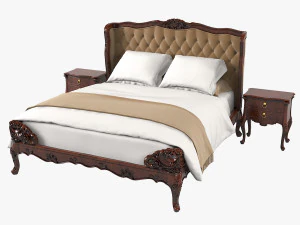Set Kamar Tidur Louis XV 15L-880-1 Model 3D