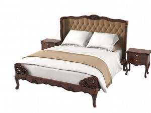 Louis XV 15L-880-1 Bedroom Set 3D Model
