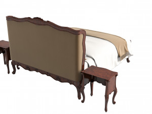 Louis XV 15L-880-1 Bedroom Set 3D Model