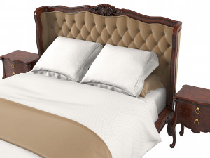 Louis XV 15L-880-1 Bedroom Set 3D Model