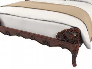 Louis XV 15L-880-1 Bedroom Set 3D Model