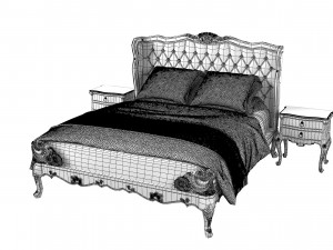 Louis XV 15L-880-1 Bedroom Set 3D Model