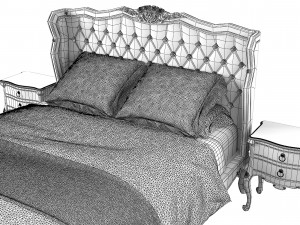 Louis XV 15L-880-1 Bedroom Set 3D Model