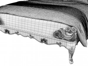 Louis XV 15L-880-1 Bedroom Set 3D Model