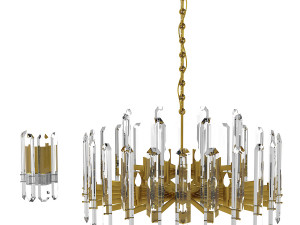 Visual Comfort Bonnington Crystal Classic Chandelier Sconce 3D 모델