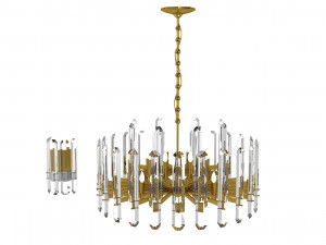 Visual Comfort Bonnington Crystal Classic Chandelier Sconce 3D Модель