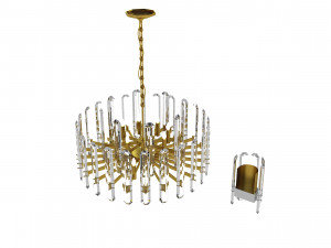 Visual Comfort Bonnington Crystal Classic Chandelier Sconce 3D Модель