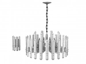 Visual Comfort Bonnington Crystal Classic Chandelier Sconce 3D Модель