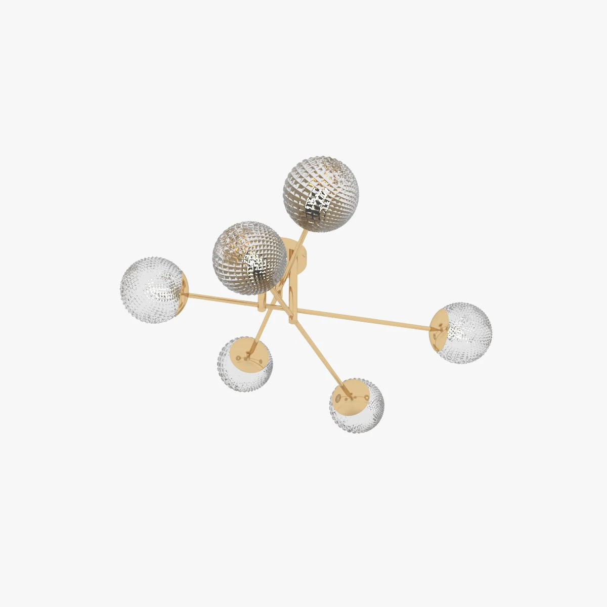 Glass Ball Chandelier 3D Model .c4d .max .obj .3ds .fbx .stl .blend 