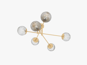 Glass Ball Chandelier 3D Model