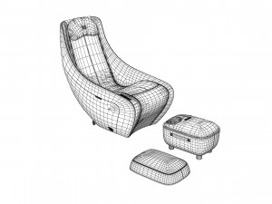 Bork D632 Massage Chair and D605 Foot Massager Model 3D