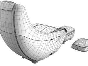 Bork D632 Massage Chair and D605 Foot Massager Model 3D