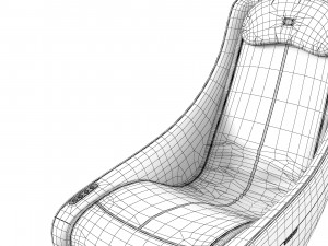 Bork D632 Massage Chair and D605 Foot Massager Model 3D