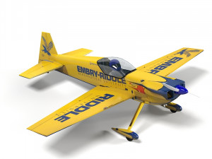 Yellow Sport Plane 3D Model