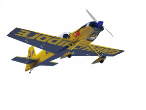 Yellow Sport Plane 3D Model