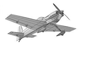 Yellow Sport Plane 3D Model