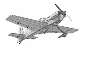 Yellow Sport Plane 3D Model