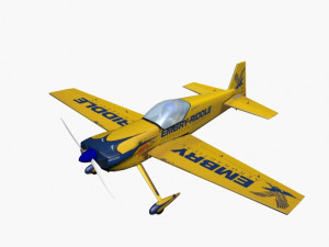Yellow Sport Plane 3D Model