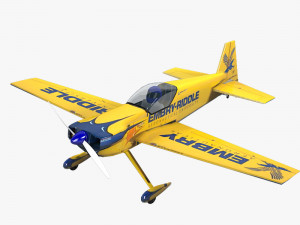 Yellow Sport Plane 3D Model