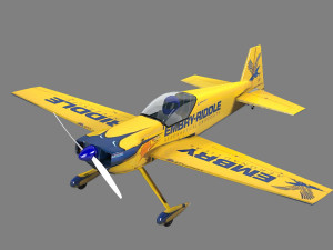 Yellow Sport Plane 3D Model