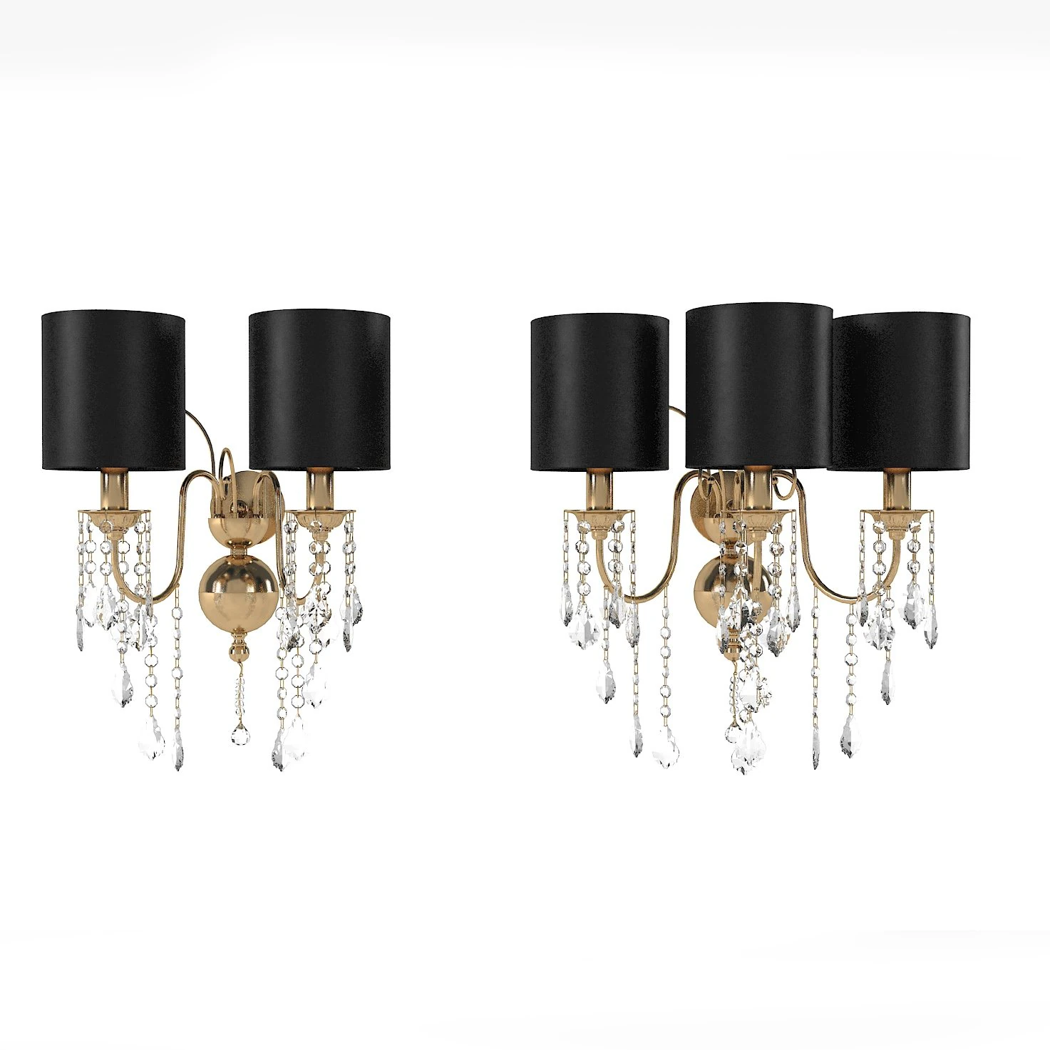 Aiardini Sconce Set 3D Model .c4d .max .obj .3ds .fbx .stl .blend 