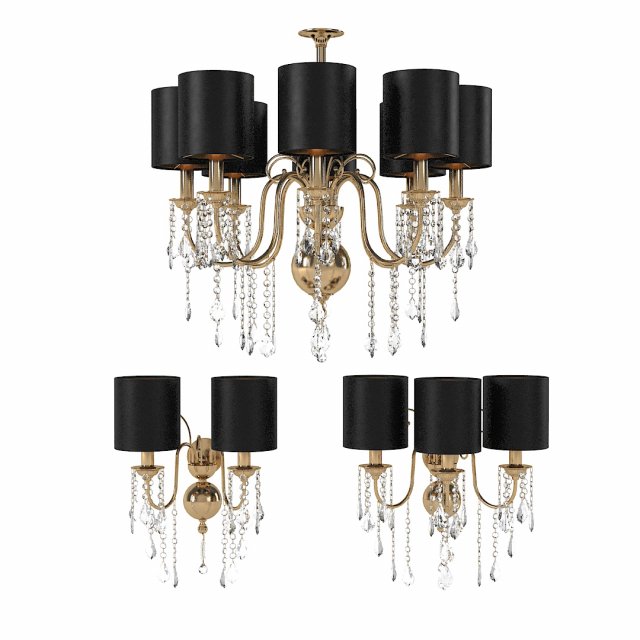 Aiardini 2015 giulietta chandelier Sconce Set 3D 모델 .c4d .max .obj .3ds .fbx .stl .blend 