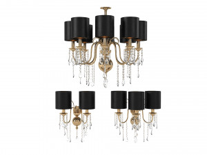 Aiardini 2015 giulietta chandelier Sconce Set 3D 모델