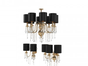 Aiardini 2015 giulietta chandelier Sconce Set 3D 모델