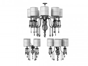 Aiardini 2015 giulietta chandelier Sconce Set 3D 모델