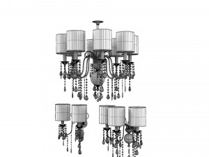 Aiardini 2015 giulietta chandelier Sconce Set 3D 모델