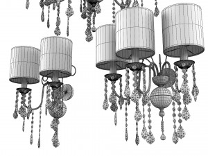 Aiardini 2015 giulietta chandelier Sconce Set 3D 모델
