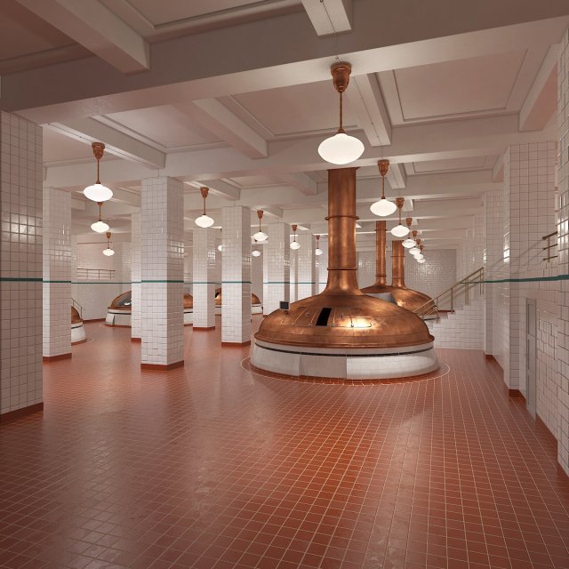 Beer Factory 3D Модель .c4d .max .obj .3ds .fbx .stl .blend 