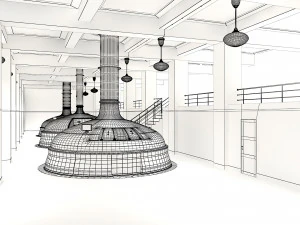 Bierfabrik 3D Modell