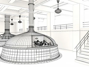Bierfabrik 3D Modell