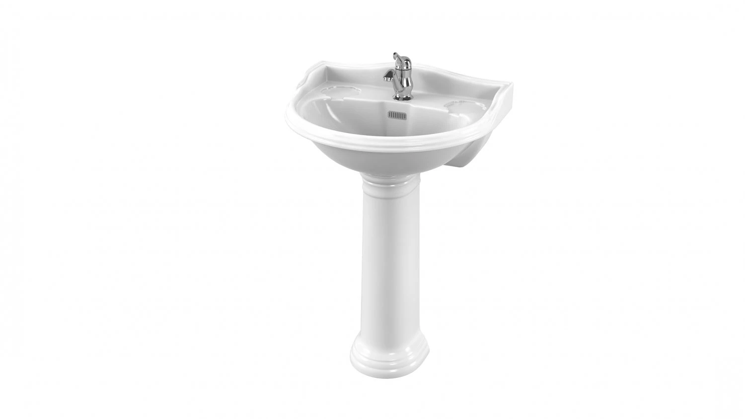 Hudson Reed Washbasin 3D Model .c4d .max .obj .3ds .fbx .stl .blend