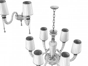 Ciciriello Lampadari Lux Gauguin chandelier Sconce Set 3D Model