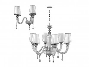 Ciciriello Lampadari Lux Gauguin chandelier Sconce Set 3D Model