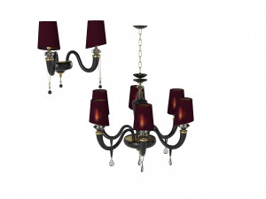Ciciriello Lampadari Lux Gauguin chandelier Sconce Set 3D Model