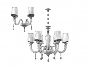 Ciciriello Lampadari Lux Gauguin chandelier Sconce Set 3D Model