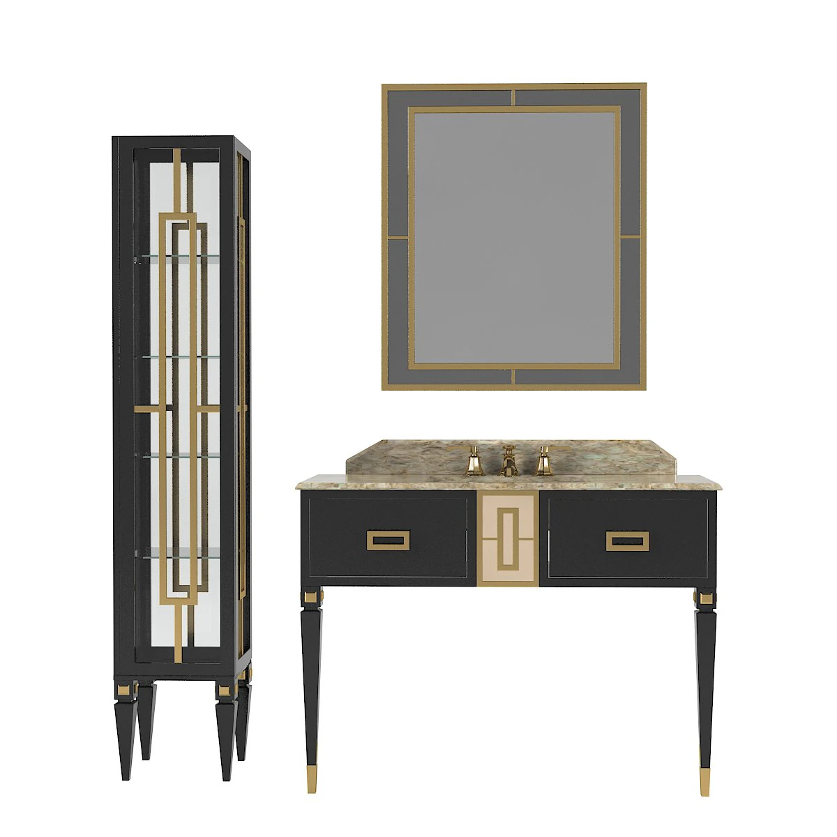 Ypsilon Welton Bathroom Set 3D Model .c4d .max .obj .3ds .fbx .stl .blend 