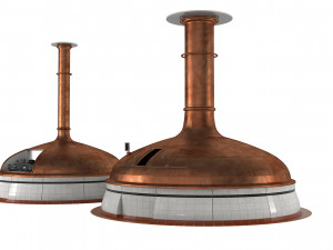 Beer Manufacture Tanks 3D Model