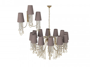 Aiardini 2015 134 lp12l crystal classic art deco chandelier wall lamp set Model 3D