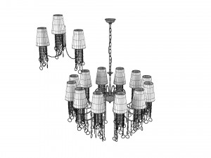 Aiardini 2015 134 lp12l crystal classic art deco chandelier wall lamp set Model 3D