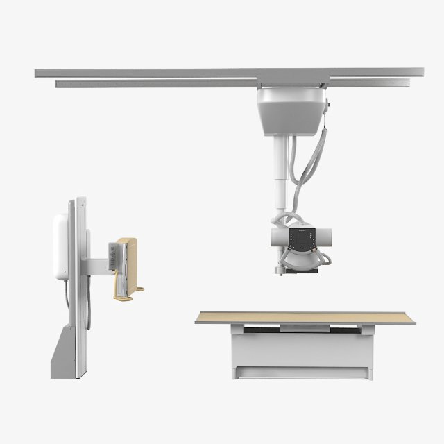 Philips DigitalDiagnost C50 Ceiling Mounted Digital X-Ray System 3D 模型 .c4d .max .obj .3ds .fbx .stl .blend 