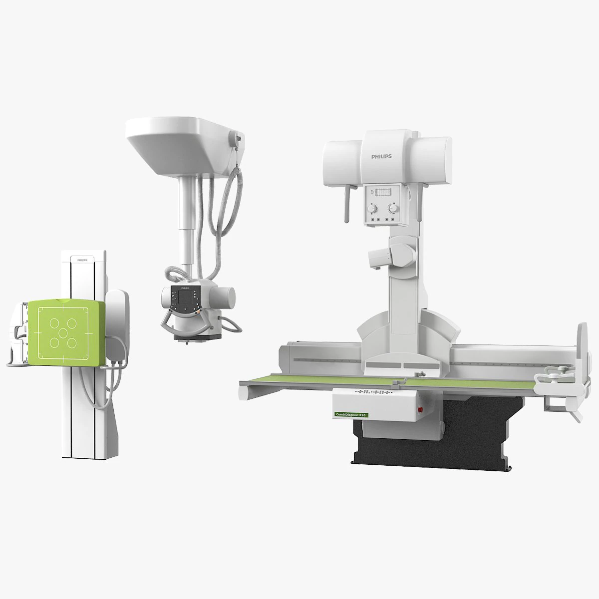 Combidiagnost R90 Medical Radiography Equipment Set 3D Model .c4d .max .obj .3ds .fbx .stl .blend 