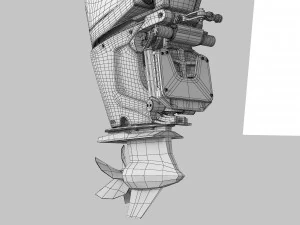 Motor de barco Mercury Racing 450R Modelo 3D